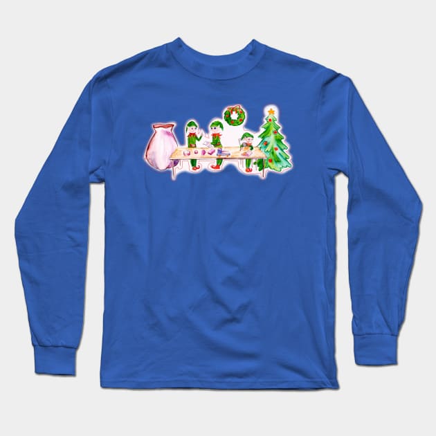 Santa's elves working Long Sleeve T-Shirt by holidaystore